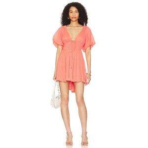 Revolve Free People Perfect Day Mini Dress Watermelon Pink Size L